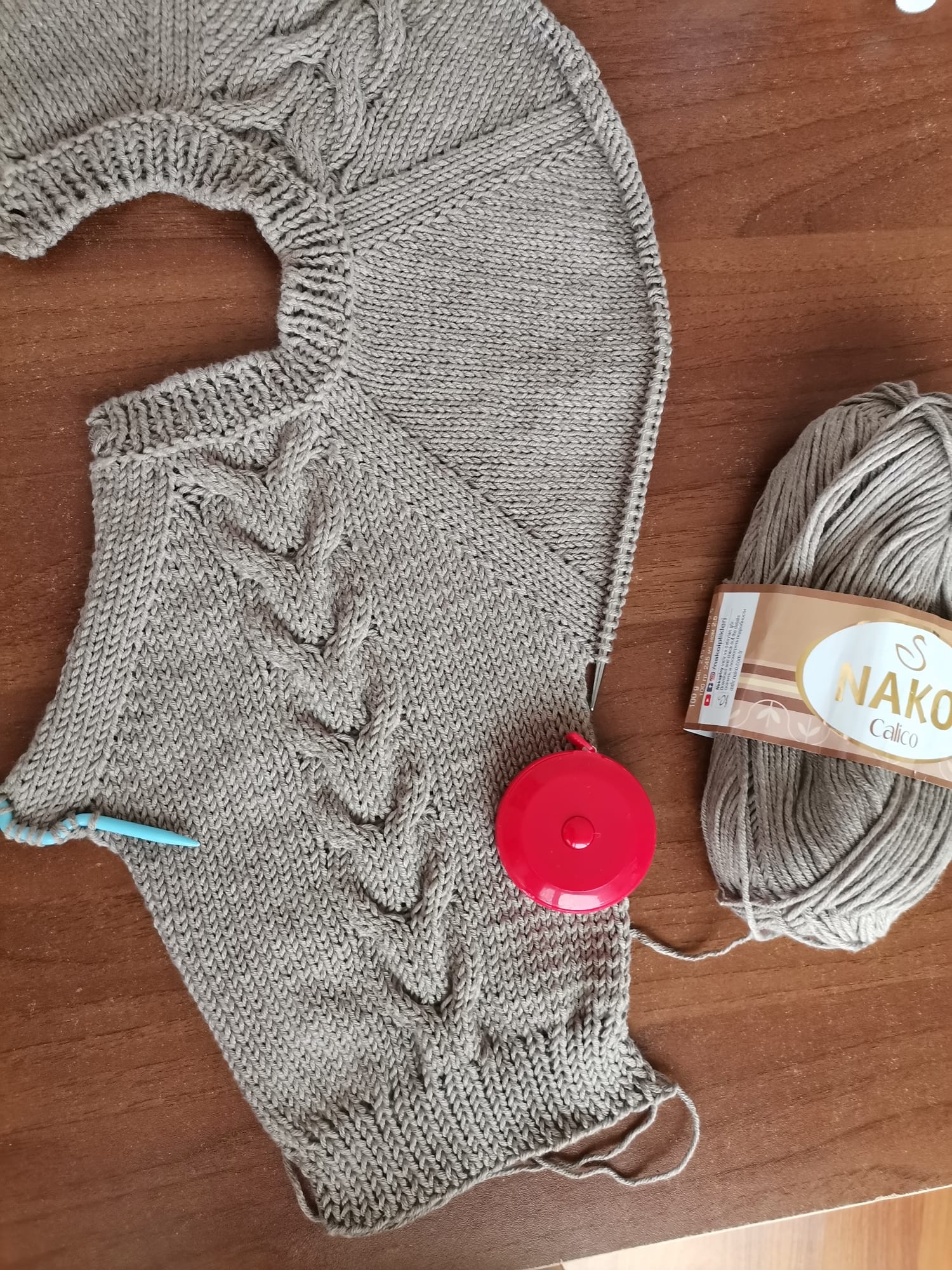 Orgu yapim asamasi - yaprak deseni detay