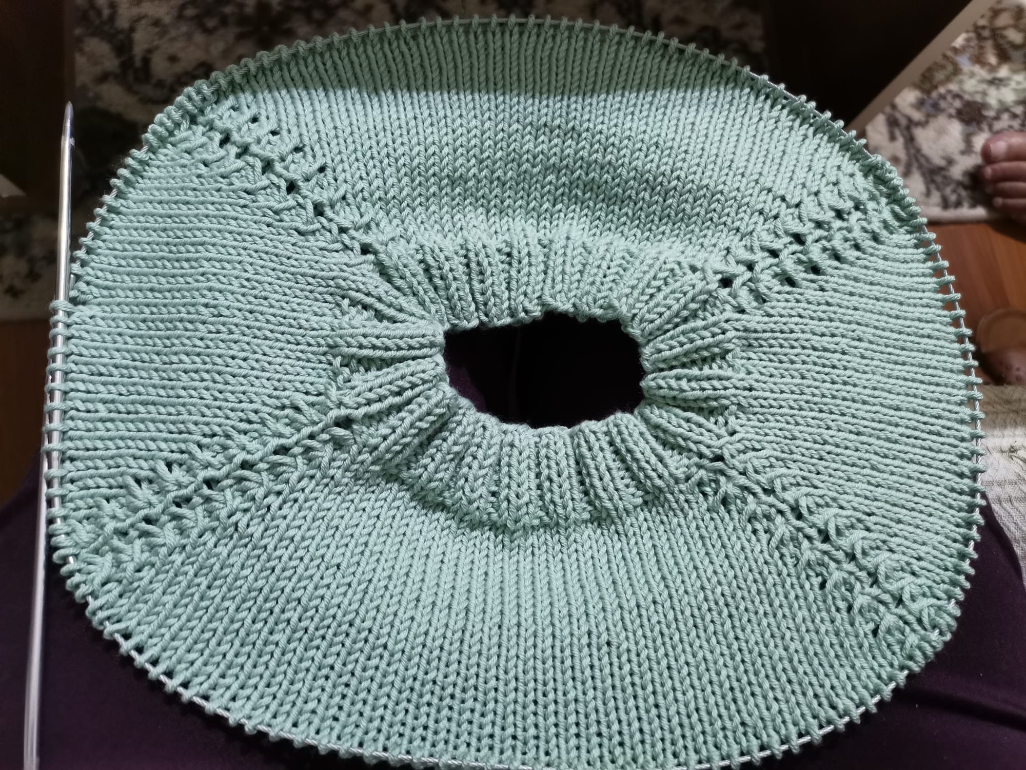 Yuvarlak robalı reglan bebek kazağı yapım aşaması